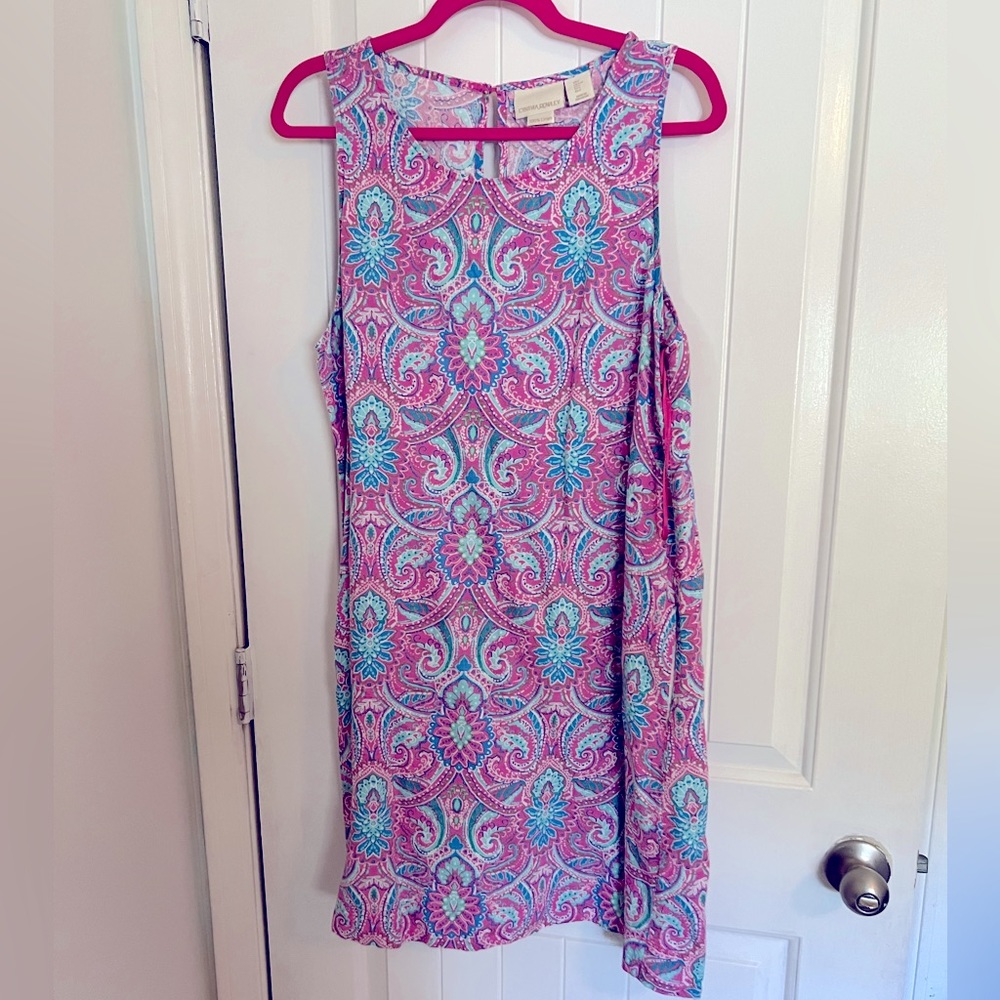 Cynthia Rowley shift dress with pockets! Perfect for summer. Size L